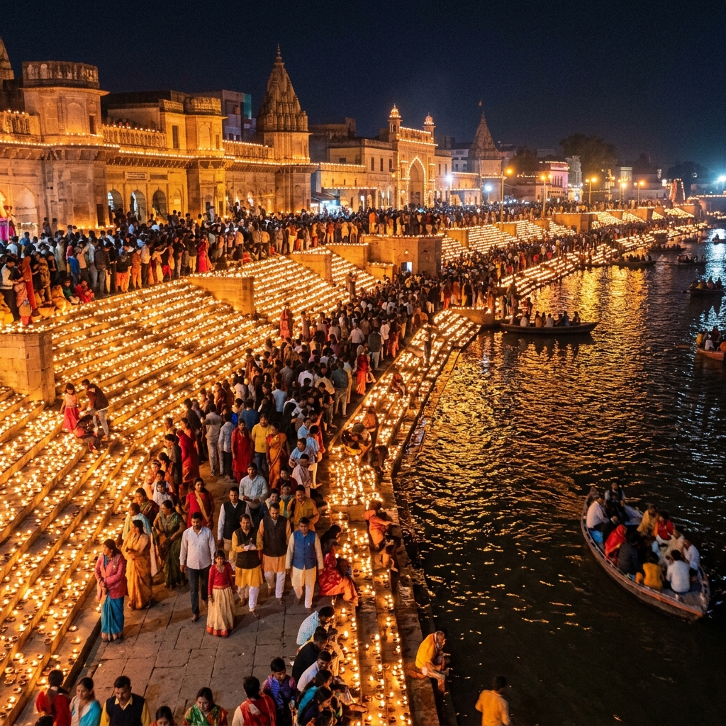 Millions of diyas lit along Ram Ki Paidi during Ayodhya Deepotsav